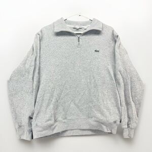 Lacoste Sweatshirt Mens X Large  1/4 Quarter Zip Pull Over Gray FR 6